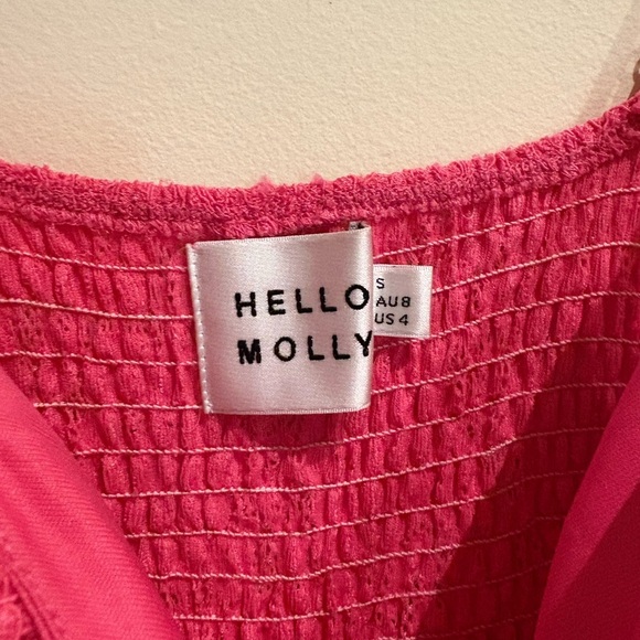 Hello Molly LACEY LOOKS MINI DRESS PINK Size Small US 4 - Picture 7 of 10